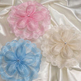 Dalmazio Design CRF Margherita Plisse Crystal with Velo Ruffle